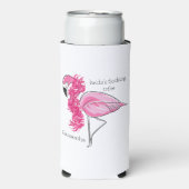Flamingo Boa Bachelorette Flocking Tribe Custom Seltzer Blikjeskoeler (Seltzer Voorkant)