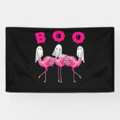 Flamingo | Boo Flamingo Halloween Flamingo Ghost Spandoek (Horizontaal)