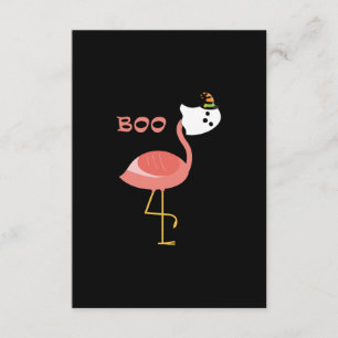 Flamingo Boo Ghost Funny Flamingo Dierenhok Informatiekaartje