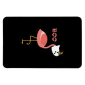 Flamingo Boo Ghost Funny Flamingo | Dierenhok Magneet (Horizontaal)