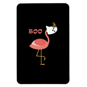 Flamingo Boo Ghost Funny Flamingo Dierenhok Magneet