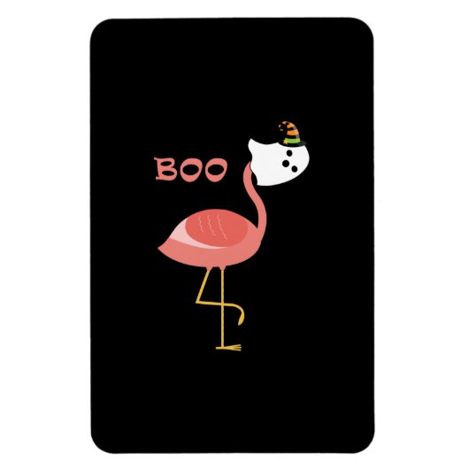 Flamingo Boo Ghost Funny Flamingo | Dierenhok Magneet (Verticaal)