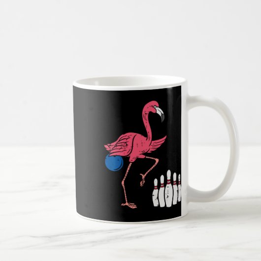 Flamingo Bowling Grappige Sport Bowler Team Mannen Koffiemok (Rechts)