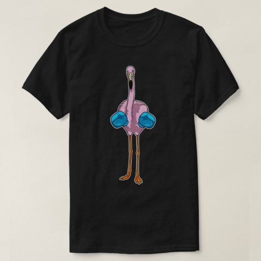 Flamingo Boxer Boxing-handschoenen T-shirt (Design voorkant)