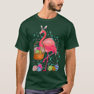 Flamingo BRENGT paasbunny Ecgs Basket Happy E T-shirt