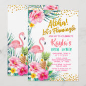 Flamingo Bridal Shower Kaart (Voorkant / Achterkant)