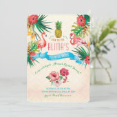 Flamingo Bridal Shower Kaart (Staand voorkant)