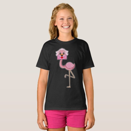 Flamingo Bride Bride Wedding T-shirt (Voorkant volledig)