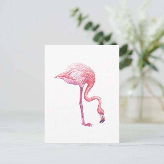 Flamingo Briefkaart (Staand voorkant)