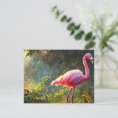 Flamingo briefkaart (Staand voorkant)