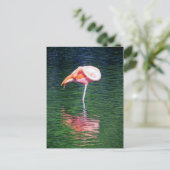 Flamingo Briefkaart (Staand voorkant)