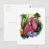 Flamingo Briefkaart (Voorkant / Achterkant)