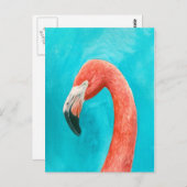 Flamingo Briefkaart (Voorkant / Achterkant)