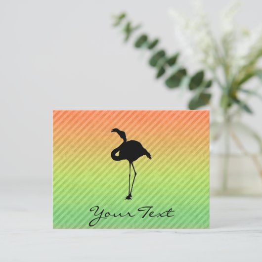 Flamingo Briefkaart (Staand voorkant)