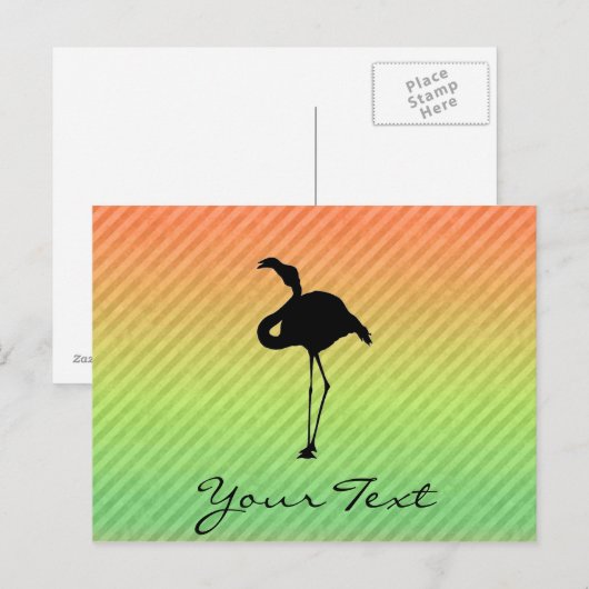 Flamingo Briefkaart (Voorkant / Achterkant)