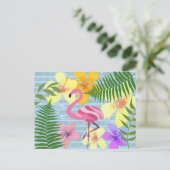 Flamingo Briefkaart (Staand voorkant)