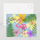 Flamingo Briefkaart (Voorkant / Achterkant)