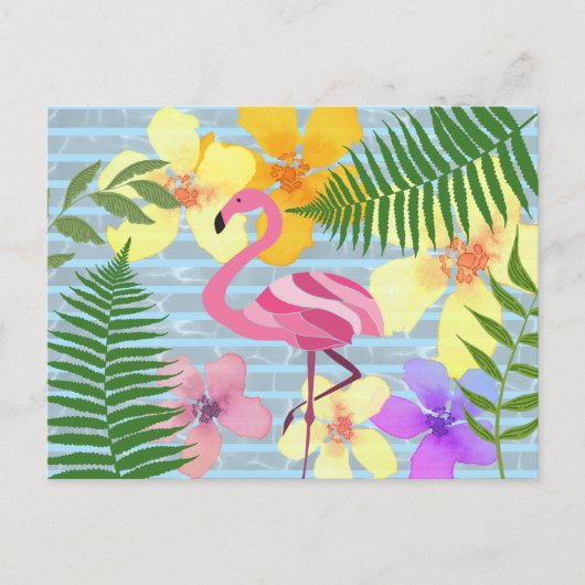 Flamingo Briefkaart (Voorkant)