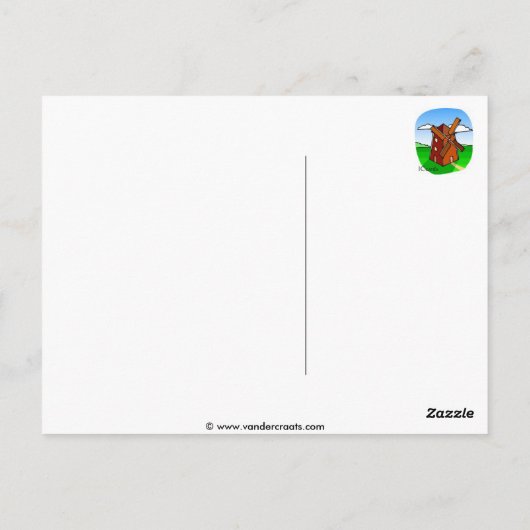 Flamingo Briefkaart (Achterkant)