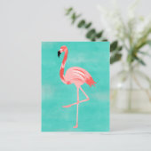 Flamingo Briefkaart (Staand voorkant)