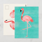 Flamingo Briefkaart (Voorkant / Achterkant)