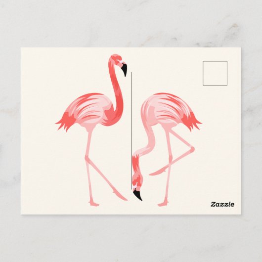 Flamingo Briefkaart (Achterkant)