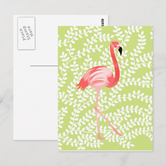 Flamingo Briefkaart (Voorkant / Achterkant)