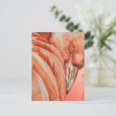 Flamingo Briefkaart (Staand voorkant)