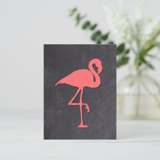 Flamingo Briefkaart (Staand voorkant)
