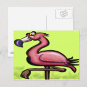 Flamingo Briefkaart (Voorkant / Achterkant)