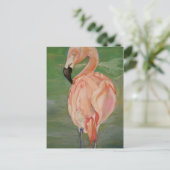 Flamingo Briefkaart (Staand voorkant)