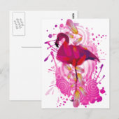 Flamingo Briefkaart (Voorkant / Achterkant)