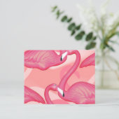 Flamingo Briefkaart (Staand voorkant)
