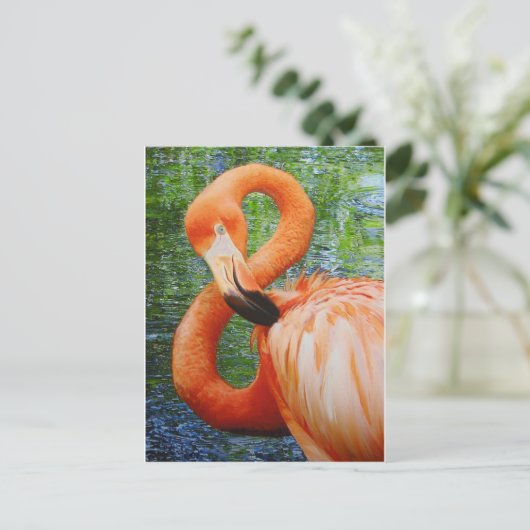 FLAMINGO BRIEFKAART (Staand voorkant)