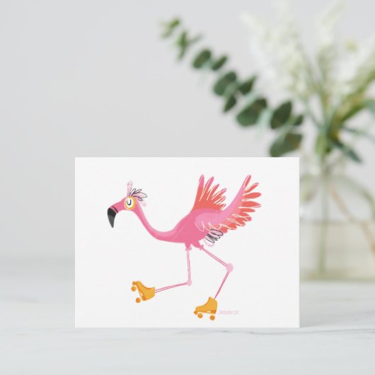 Flamingo-Briefkaarten Briefkaart (Staand voorkant)