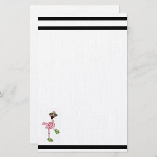Flamingo Briefpapier (Voorkant / Achterkant)