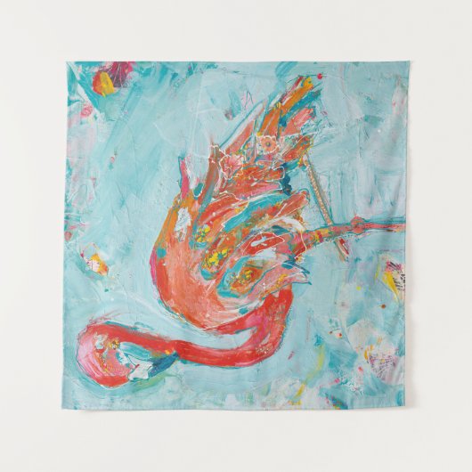 Flamingo Bright Wandkleed (Voorkant)