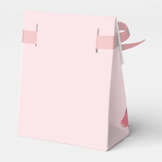 Flamingo bruid bruidegom bruiloft bedankdoosjes (Achterkant)