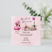 Flamingo Bruidsmeisje Feestje Save The Date (Staand voorkant)