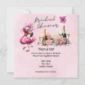 Flamingo Bruidsmeisje Feestje Save The Date (Voorkant)