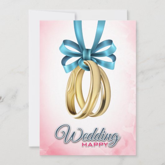 Flamingo bruiloft kaart (Achterkant)