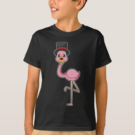 Flamingo Bruiloft Trouwring Huwelijk T-shirt (Voorkant)