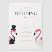 Flamingo bruiloft uitnodiging (Voorkant)