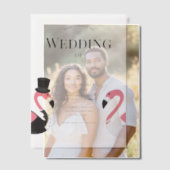 Flamingo bruiloft uitnodiging (Offset (Koppel))