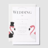 Flamingo bruiloft uitnodiging (Offset)