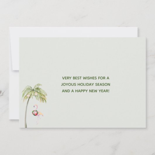 Flamingo Budget Flamingo Feestdagenkaart (Achterkant)