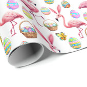 Flamingo Bunny Ears Cadeaupapier (Rol Hoek)