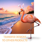 Flamingo Bunny Ears leven Paas Kaart