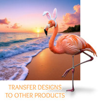 Flamingo Bunny Ears leven Paas Kaart