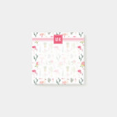 Flamingo Cactus Pineapple Hibiscus Pattern Post-it® Notes (Voorkant)